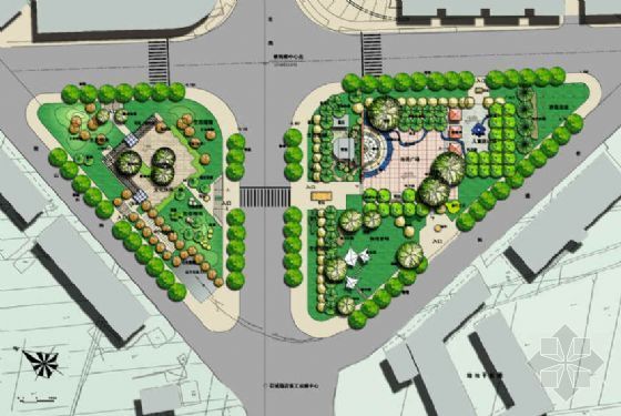 校园局部绿地设计方案资料下载-道路绿地设计方案