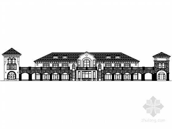 3层村办公楼施工方案资料下载-某度假村二层售楼处建筑施工图