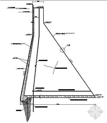 某41.5米高细石混凝土砌块重力坝施工图-2