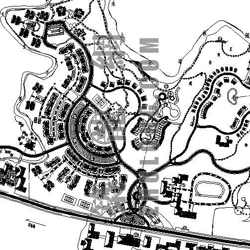 小型度假别墅区规划图资料下载-某花园别墅区规划图