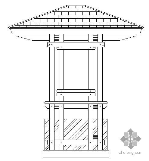 6m木结构四角亭资料下载-四角小亭施工详图