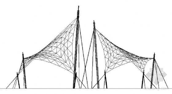 建筑玻璃膜资料下载-张拉膜建筑结构施工详图