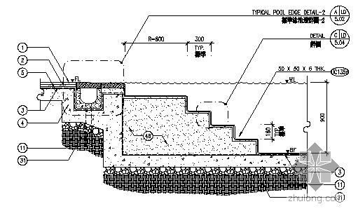 标准泳池台阶详图资料下载-标准游泳池台阶详图