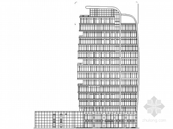 建筑构思图资料下载-[山东]17层现代风格创意商业广场建筑施工图（含效果图）