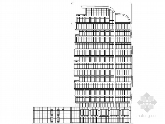 广场创意文本资料下载-[山东]17层现代风格创意商业广场建筑施工图（含效果图）