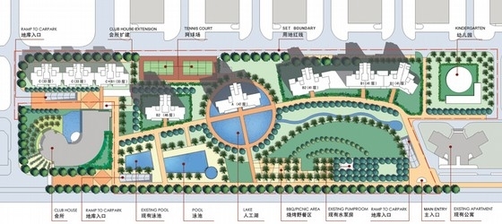 [深圳]超高层现代风格住宅区规划设计方案文本-超高层现代风格住宅区总平面图 