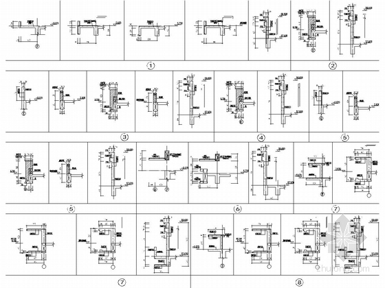 [江苏]20层剪力墙结构住宅楼结构施工图（223根空心方桩）-节点大样一