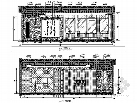 [浙江]新城核心区雅致中式风情会所设计装修施工图（含效果及手绘图-[浙江]知名地产核心区雅致中式风情会所设计装修施工图（含效果及手绘图）包房立面图