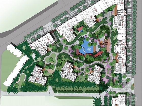 园林景观庭院设计案例资料下载-[云南]城市住宅区庭院园林景观环境设计方案