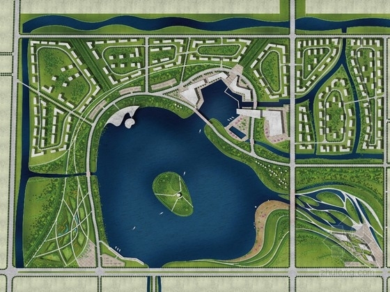 蟠龙河湿地公园资料下载-[山东]栖息之河城市公园景观规划设计方案