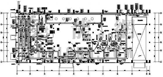 厂房施工平面图cad资料下载-某厂房电缆敷设平面图