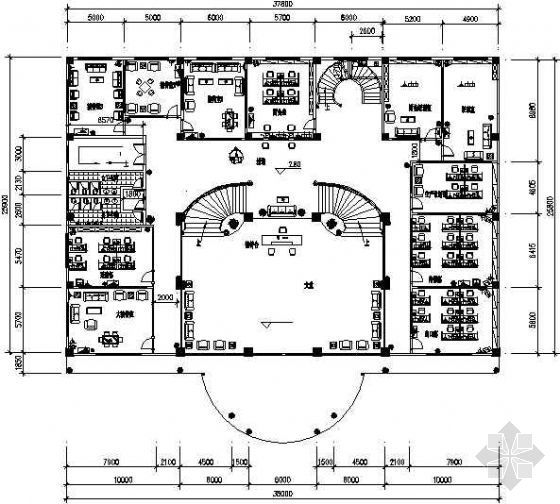 办公楼CAD图块资料下载-某四层办公楼CAD装修图