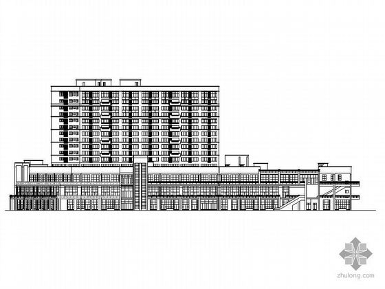 商住综合体效果图资料下载-某黄金海岸十六层商住综合楼建筑施工图（含人防）