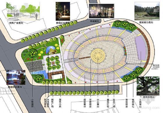 广场景观规划CAD资料下载-某广场景观规划设计平面方案