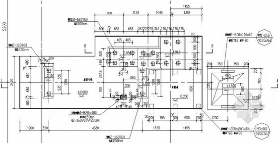 基础构造模型su资料下载-工业厂房球磨机基础节点构造详图