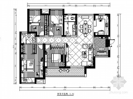 黑白色调LOFT资料下载-黑色时尚现代五居室装修图（含实景）