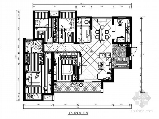 入户花园背景资料下载-黑色时尚现代五居室装修图（含实景）