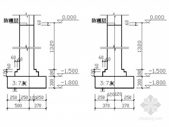 建筑基础设计图资料下载-某住宅楼基础粉喷桩设计图