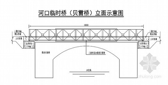 桥梁贝雷架施工方案资料下载-[四川]水电站施工临时桥施工方案（附贝雷桥计算书）
