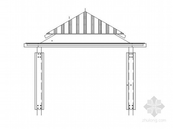 檐口大样结构资料下载-休闲木方亭施工大样