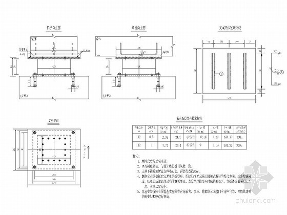 隔震支座节点资料下载-大桥铅芯隔震橡胶支座总装图