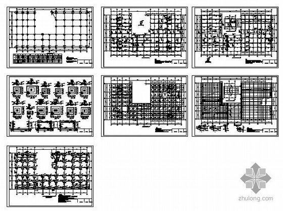 混凝土广场结构图资料下载-某广场中间商铺结构图