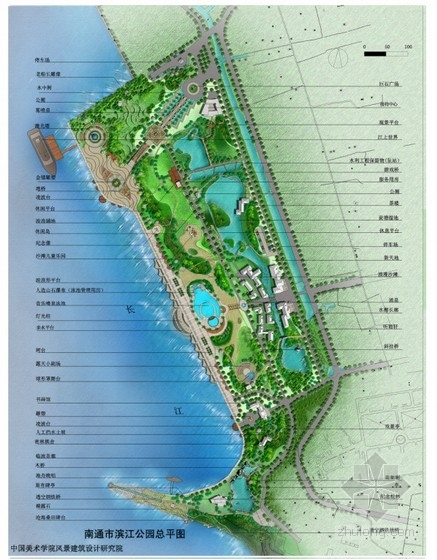 榕树滨江公园景观设计资料下载-[江苏]滨江公园景观设计方案