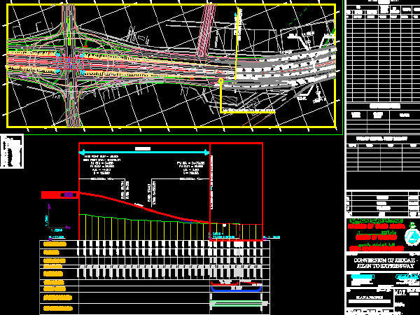 沙特阿拉伯高速公路工程CAD图纸（纯英文版）-高速公路平面图