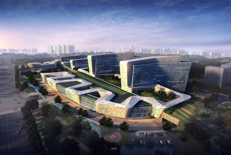 [北京]某医院医疗建筑设计文本-效果图1