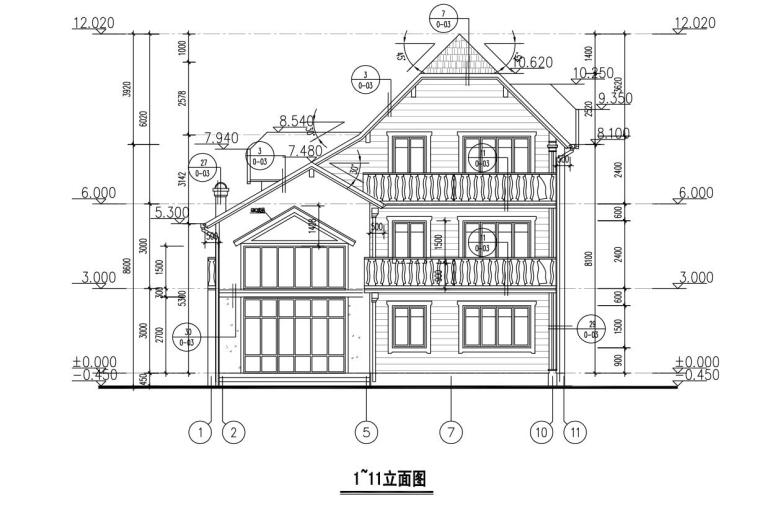 户型为二层半独栋别墅，砌体结构别墅建筑文本（包含CAD+效果图）_6