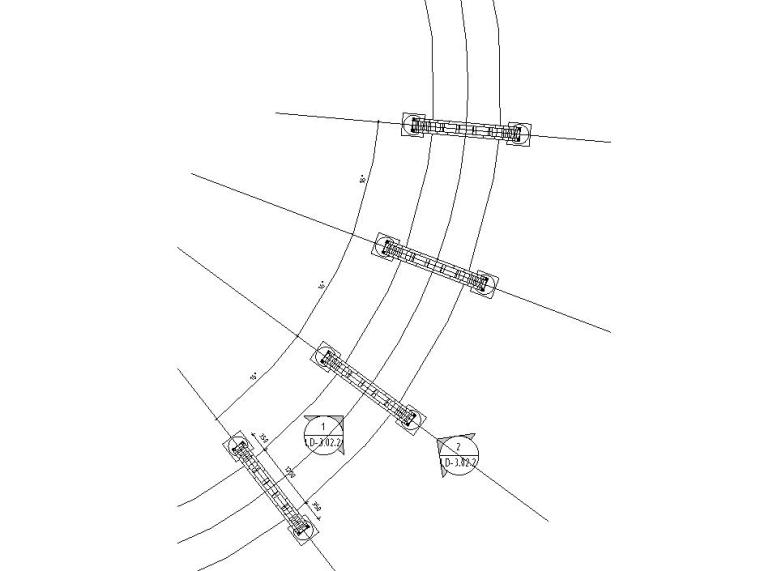 小区钢廊架结构图纸资料下载-特色弧形廊架设计详图（钢结构）——泛亚景观