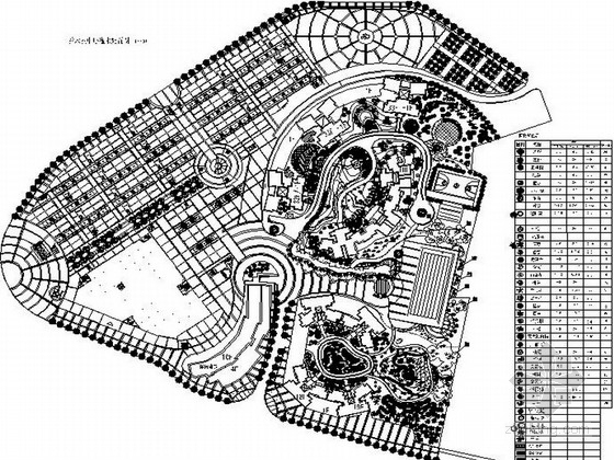 CAD小游园资料下载-某地广场小游园绿化总图