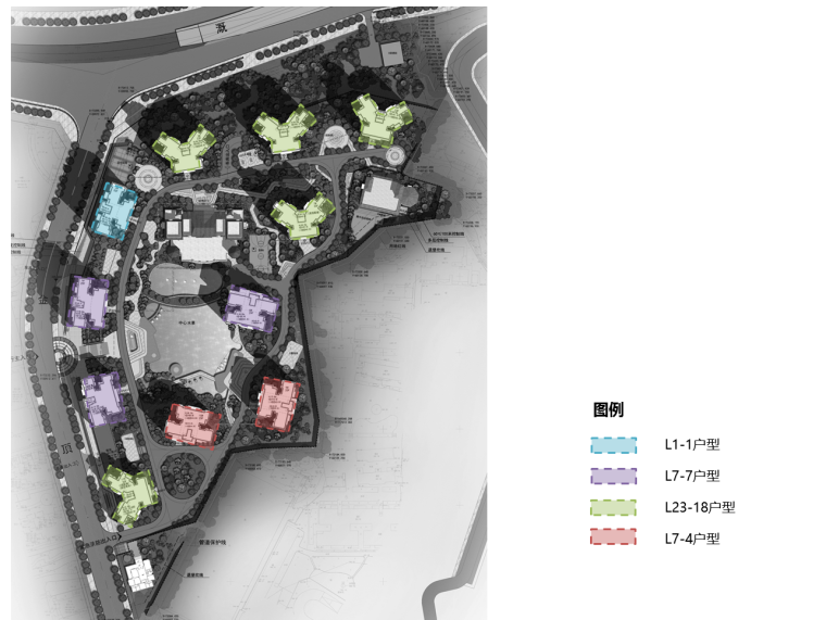 [重庆]欧式现代大型住宅区建筑设计方案文本（大型地产公司）-[重庆]欧式现代大型住宅区建筑设计方案文本分析图