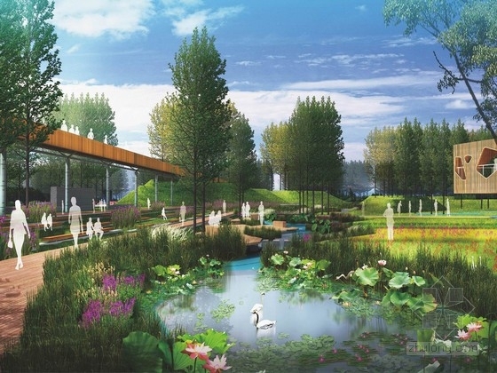 河道绿化景观资料下载-[北京]绿意生态河道两岸景观绿化规划设计方案（知名设计公司）