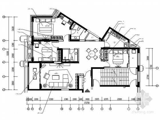 3居室家装施工图资料下载-[河北]现代简约舒适的三居室家装施工图（含实景图）