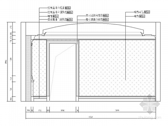 [北京]精品现代风格三层联排别墅室内装修施工图卧室立面图