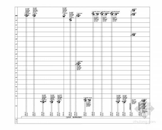 [安徽]知名超高层办公楼强弱电全套施工图纸（32层、153米）-配电干线系统图