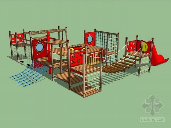体育设施CAD下载资料下载-儿童娱乐体育设施SketchUp模型下载