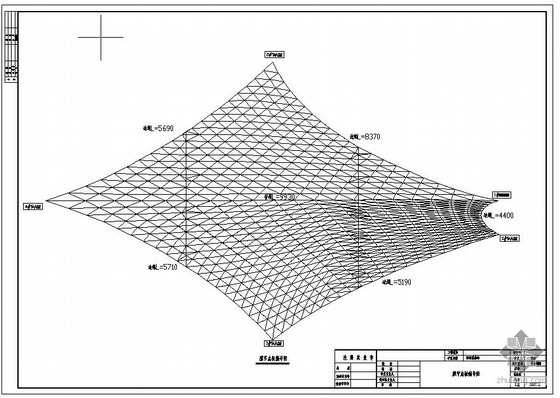 骨架支撑膜结构设计资料下载-某张拉膜结构设计图