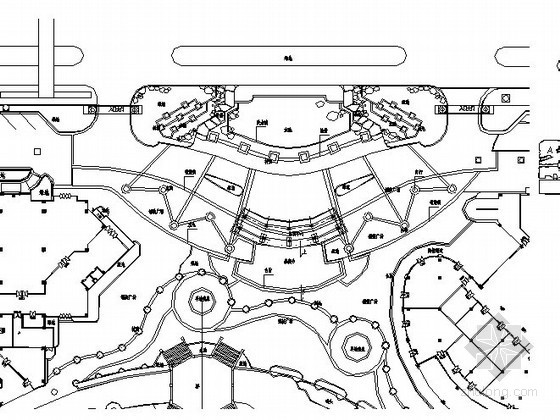 大型公园设计cad平面图资料下载-[广东]超大型主题购物公园主入口景观设计施工图