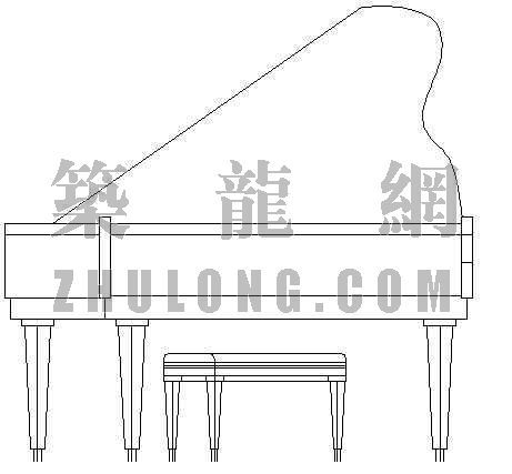 钢琴cad图块资料下载-钢琴2