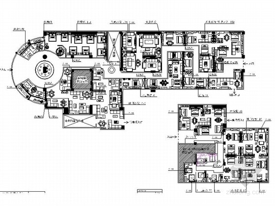 专卖店家具CAD资料下载-[贵州]知名某品牌家具专卖店室内装修施工图