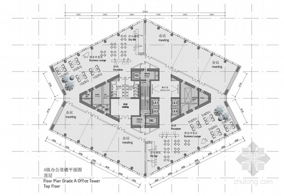 [安徽]现代风格城市综合体规划及单体设计方案文本（国外事务所）-现代风格城市综合体平面图
