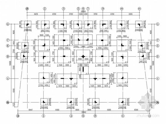 两层框架结构梁柱配筋资料下载-两层异形柱框架结构别墅结构施工图