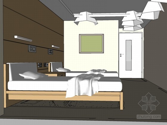 sketchup模型医院资料下载-医院治疗室SketchUp模型下载