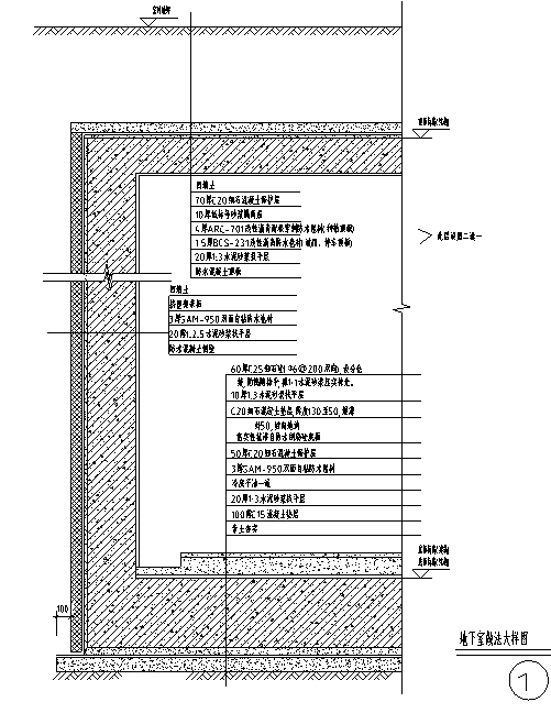 [浙江]杭州九茂大厦高层老年公寓改造建筑施工图（CAD）-墙身大样