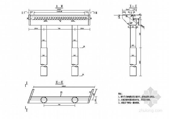 预应力混凝土空心板计算资料下载-7x20m预应力混凝土空心板桥台一般构造节点详图设计