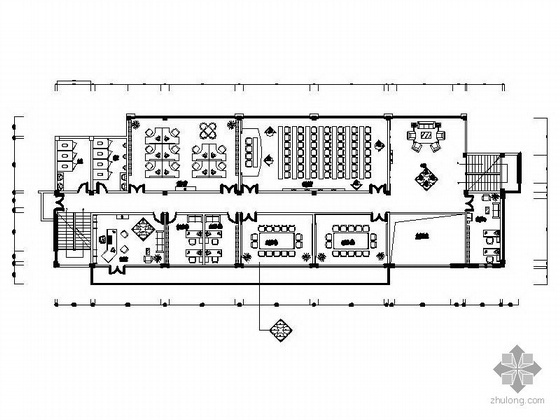 200平米办公空间施工图资料下载-某办公空间样板房装饰施工图