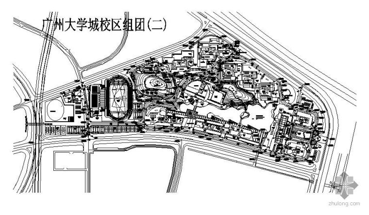 学校校园规划图资料下载-广东某学校总体规划图