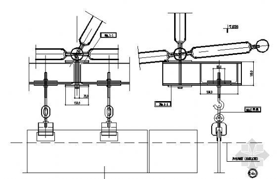 幕墙安装大样资料下载-吊挂连接节件安装大样（三）